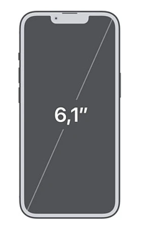 tamaño pantalla iphone 13
